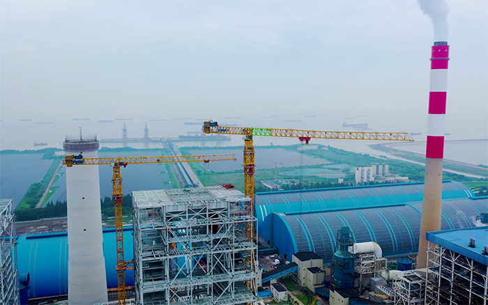 双塔合璧！华能太仓电厂项目恒峰g22超大塔显身手